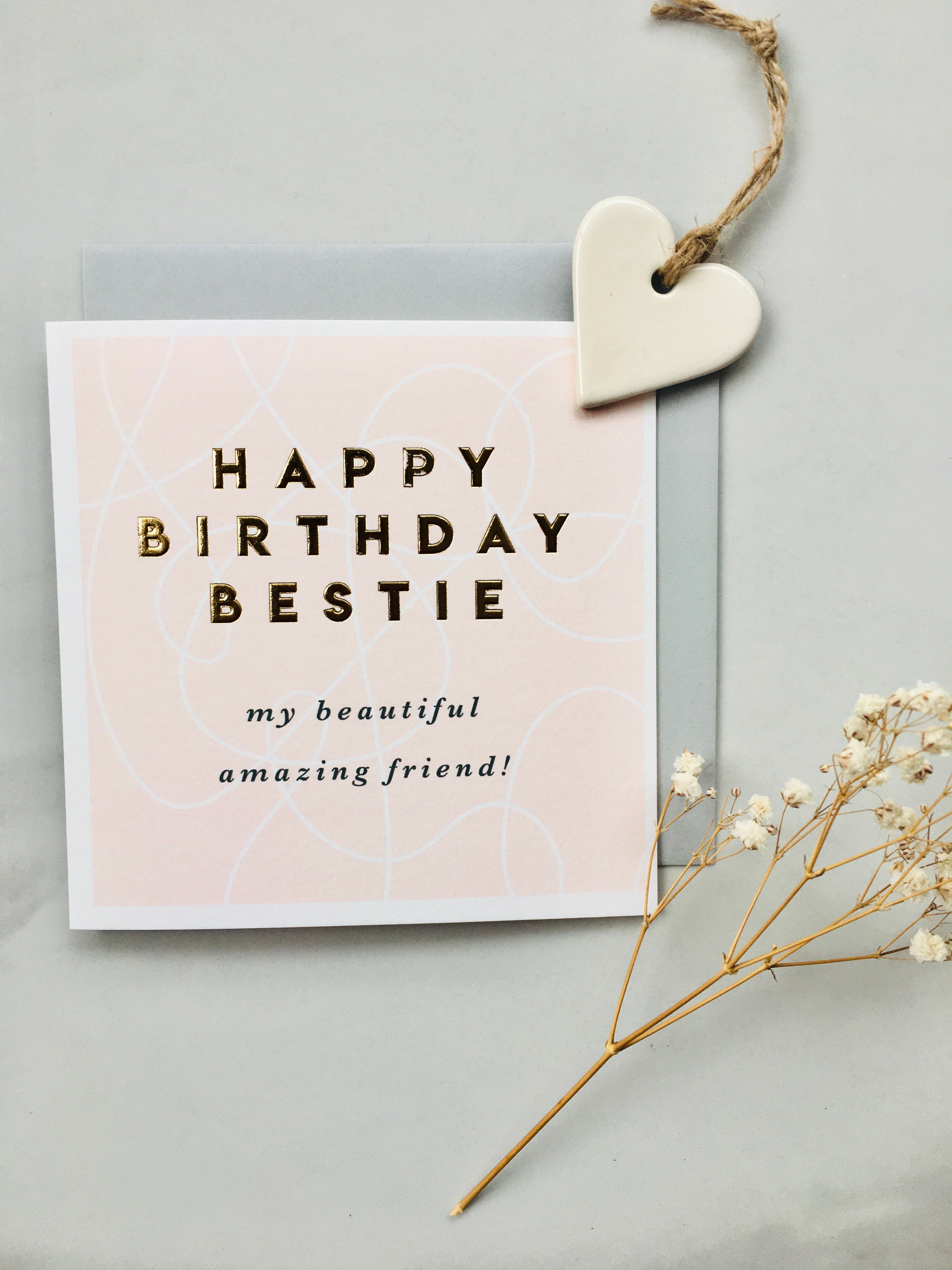Happy Birthday Bestie Greeting Card – Ethical Gifting